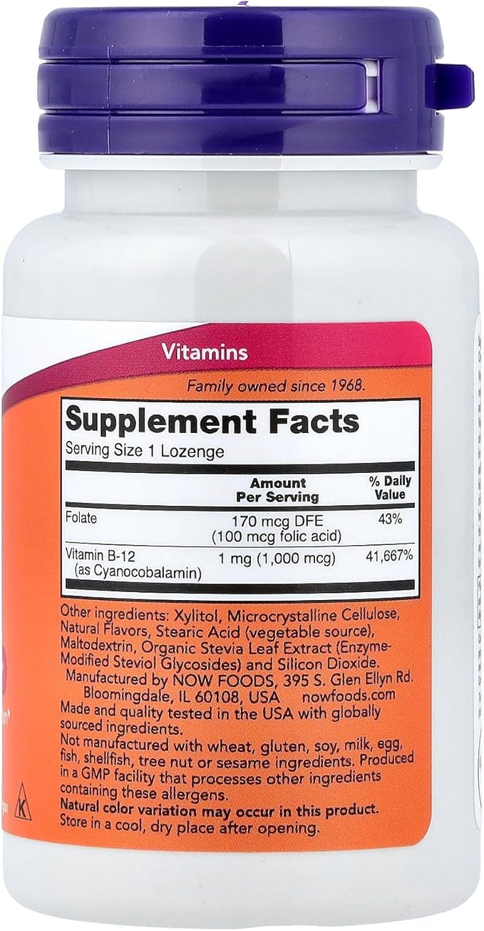 NOW Foods B-12, 100 Lozenges