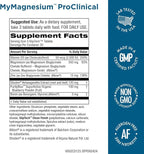 MyMagnesium ProClinical - Magnesium Bisglycinate Chelate Buffered + Zinc + Ashwagandha + More - Allergen Free - Made Without GMO - Purity Products - 90 Clean Finish SlipTech Tablets
