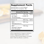 Pure Therapro Rx Vegan D3 + K2 Organic 100% Liposomal 20ml Made in USA | 6 Month Supply | Maximum Absorption Vitamin D3 and Vitamin K2 Supplements for Men and Women, D3 Vitamin 5000 IU