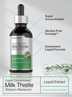 Horbäach Milk Thistle Extract Liquid | 2 fl oz | Alcohol Free | Vegetarian, Non-GMO & Gluten Free Supplement