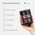 NutraChamps Super Greens Powder Premium Superfood | 20+ Organic Green Veggie Whole Foods | Alfalfa, Spirulina, Chlorella & More | Antioxidant, Digestive Enzyme & Probiotic Blends | Watermelon