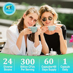 Probiotics for Women and Men, 300 Billion CFU, 24 Strains Probiotics with 15 Organic Herbs probiotics Blend, Probiotic Supplement for Digestive Gut Immune & Whole-Body Health -6 Month Supply
