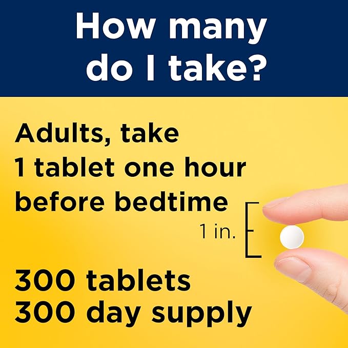 Nature Made Melatonin 5mg Extra Strength Tablets, 100% Drug Free Sleep Aid, Sleep Supplements for Adults, 300 Tablets, 300 Day Supply