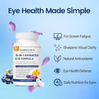 Neurobella Eye Supplement for Digital Eye Strain & Night Driving Clarity 15-in-1 Advanced Eye Formula with All 3 Carotenoids (Lutein, Zeaxanthin), Bilberry and Saffron Eye Vitamins, 90 Count