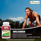 Best Naturals L-Arginine NO Booster Triple Strength 1300 mg Serving 120 Veg Capsules (120 Count (Pack of 3))