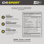 Cellucor C4 Sport Pre Workout Powder Blue Raspberry - Pre Workout Energy with 3g + 135mg Caffeine and Beta-Alanine Performance Blend - NSF Certified for Sport | 30 Servings