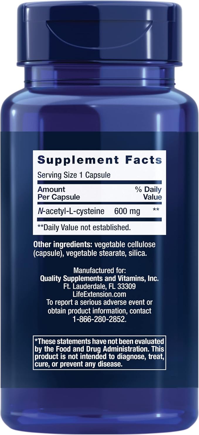 Life Extension Pycnogenol French Maritime Pine Bark & N-Acetyl-L-Cysteine Immune, Respiratory & Liver Health Supplements, 60 Capsules Each