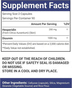 Diosmin Hesperidin 1200 mg Complex, 240 Capsules, Citrus Bioflavonoids Rich Fruit Extract, 100% Vegetarian, Non-GMO & Gluten Free (180 Count (Pack of 1))