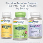 SOLARAY Echinacea Vitamin C and Zinc Wellness Formula - Immune Support Supplement - Echinacea Capsules with Vitamin C 500mg Plus Bioflavonoids, Vegan, 60-Day Guarantee, 50 Servings, 100 VegCaps