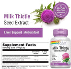 SOLARAY Milk Thistle Seed Extract 175mg Antioxidant Intended to Help Support a Normal, Healthy Liver Non-GMO & Vegan 120 VegCaps
