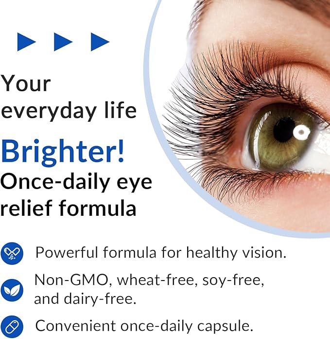 Lutein 20 mg with Zeaxanthin, Bilberry Extract, Vitamins E for Men and Women Dietary Supplements for Eye Health Supports Vision Clarity, Antioxidant Protection & Eye Health | 60 Capsules