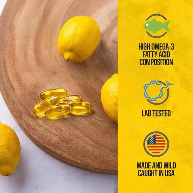 On Target Living Alaskan Cod Liver Oil 120 Soft Gels | Line Caught in The USA | Naturally Occurring Vitamin D | Rich in Omega 3 DHA/EPA