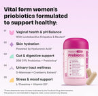 Women’s Probiotic 20 Billion CFU – 5-in-1 Daily Support for Digestive, Vaginal & Urinary Health – with Cranberry, D-Mannose, Prebiotics & Hyaluronic Acid – 30 Capsules