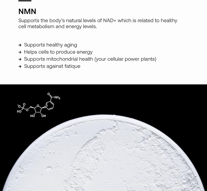 SRW Laboratories NMN | Supports Healthy Aging | 60 Vege Capsules | Supplement for DNA Maintenance, Cellular Energy Production | Increase NAD+ Levels | 500mg Dose