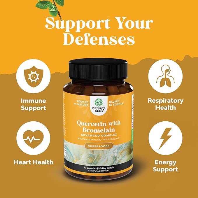 Bundle of High Potency D Mannose Capsules with Concentrated Cranberry for Urinary Tract Health for Women and High Strength Pure Quercetin with Bromelain Supplement for Immune Support and Breathing