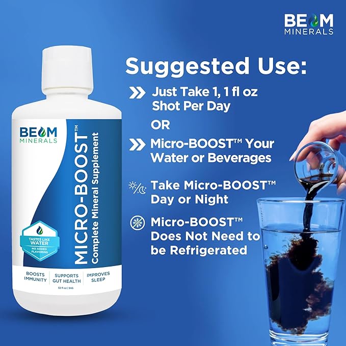 BEAM Minerals Micro-Boost | Complete Mineral Supplement | All the Minerals, Without All the Pills | 32 fl Oz