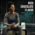 Vega Premium Protein + Supergreens, Chocolate – 20g Vegan Protein, Dairy & Gluten Free, 22.4 oz (19 Servings)