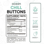 Organics Ocean Chill Buttons – Natural Ashwagandha Gummy Supplement with Organic KSM-66, Saffron & Rhodiola Rosea – Supports Relaxation, Mood, Focus & Energy - 1-Pack, 60 Count