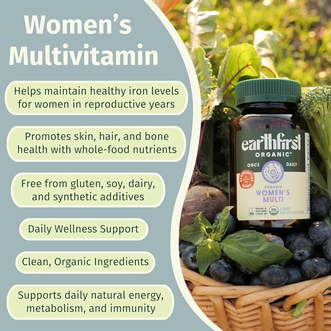 Women’s Multi Once Daily, Women's Multivitamin, Iron, Vitamin B12 & More, 19 Vitamins from Herbs & Superfoods, 30 Count