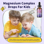 Kids Magnesium Liquid Drops-Magnesium Glycinate Liquid for Kids Supplement-w/L-theanine, Omega-3, Vitamin B6, D3 - for Sleep, Relaxation, Brain, Bones - Pineapple Flavor, 4 Fl Oz