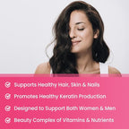 NutraChamps Biotin Gummies 5000mcg with Collagen, Keratin & More – Hair Skin and Nails Vitamins for Women & Men – Support Normal Hair Growth Cycle - Enhanced with Vitamin C, D3, Zinc