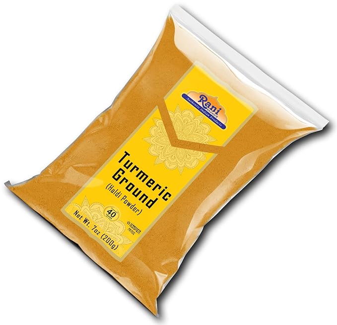 Rani Turmeric (Haldi) Root Powder Spice, (High Curcumin Content) 7oz (200g) ~ All Natural | 100% Pure, Salt Free | Vegan | Gluten Friendly | NON-GMO | Kosher | Indian Origin