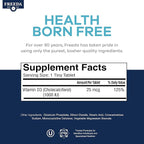 FREEDA Pure Vitamin D3 1000 IU – Daily Maintenance Dose – Bone Health, Joint, Muscle & Immune Support – Vit D3 Vitamin D Supplement for Women & Men – 25 mcg 1,000 IU Easy-to-Swallow (500 Tiny Tablets)