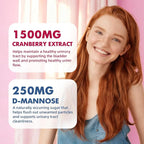 2 Pack Vegan Cranberry Gummies with D Mannose - Supports Urinary Tract Health for Women & Men, Sugar-Free, Non-GMO and Gluten Free, Strawberry Flavor, 120 Count