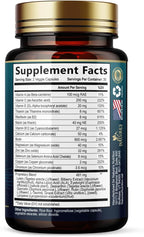 Eye Vitamins Supplements - 3x Strength Eye Health Vitamin with Lutein and Zeaxanthin - Vision Macular Health & Dry Eyes Support With Zinc, Vitamins C E & Minerals, Bottled in USA - 60 Capsules