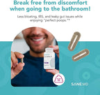 SANE MD - Viscera 3 Postbiotics with Tributyrin - Sodium Butyrate Supplement for Gas and Bloating Relief - Gut Health - IBS & Leaky Gut Butyric Acid Supplement - NSF Certified - 30 Capsules