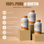 IMMUNOVITES High Dose Biotin (as d-Biotin, USP) 100mg (Equivalent to 100,000mcg) 90 Capsules, High Potency