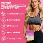 Feminine Vaginal Probiotics Gummies, Supports pH Balance & Digestive Health, Slippery Elm for Women, Suagr-Free, Veagn, Pineapple Flavor, 120 Count