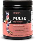 LEGION Pulse - All Natural Nitric Oxide Preworkout Drink to Boost Energy, Creatine Free, Naturally Sweetened, Beta Alanine, Citrulline, Alpha GPC (Berries and Cream)