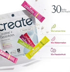 Create Creatine + Electrolytes Mix - Creatine Monohydrate Stick Packs, Supports Energy and Hydration, NSF Certified for Sport, 30 Count, Variety Pack