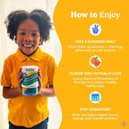 FIRST DAY Kids Focus & Brain Supplement Gummies Ages 4+ | Attention & Calm Support with Cognizin® Citicoline & Phosphatidylserine | Organic, Vegan | 30-Day Supply