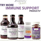 Elderberry Queen Organic Elderberry Syrup 12 Fl Oz - Immune Support Formula with Sambucus Black Elderberry & Aronia Berry - Pure Natural Certified Organic Elderberry Syrup for Kids and Adults