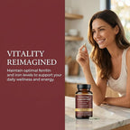 Ferravital Ferritin Support, Ferritin Supplement for Women, Daily Iron Supplement with Iron Bisglycinate Lactoferrin Vitamin C B12, Gluten Free & Non-GMO, 60 Capsules (A)