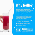 Nello Supercalm Powdered Drink Mix, Cortisol Reducer*, Sleep Aid Supplement, L Theanine, Ksm-66 Ashwagandha, Magnesium Glycinate, Vitamin D 3, No Sugar, Non GMO, 20 Ct, BlackBerry Lemonade