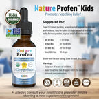 Dr. Green Mom Nature Profen Natural Relief for Infants & Kids | USDA Organic Herbal Drops for Teething, Growth Spurts, and Occasional Discomfort | Natural Child & Baby Comfort Aid