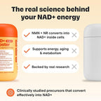 NAD+ Supplement with NMN & Nicotinamide Riboside (NR) – Advanced Cellular Energy & Healthy Aging Complex – with Resveratrol, CoQ10, Quercetin & BioPerine – 60 Vegan Capsules