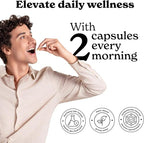 3000mg Iris Sea Moss, 2000mg Black Seed Oil, 1000mg Ashwagandha, 1000mg Burdrock Root, 1000 mg Bladderwrack with Black Pepper & Vitamin C |Vitality & Energy Support | All-in-one supplement| Pack of 2