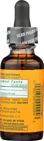 Herb Pharm Milk Thistle Seed Liquid Extract for Liver Function Support - 1 Ounce