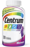 Centrum Multivitamin Tablet for Women, Multivitamin/Multimineral Supplement with Iron, Vitamins D3, B and Antioxidants - 200 Count