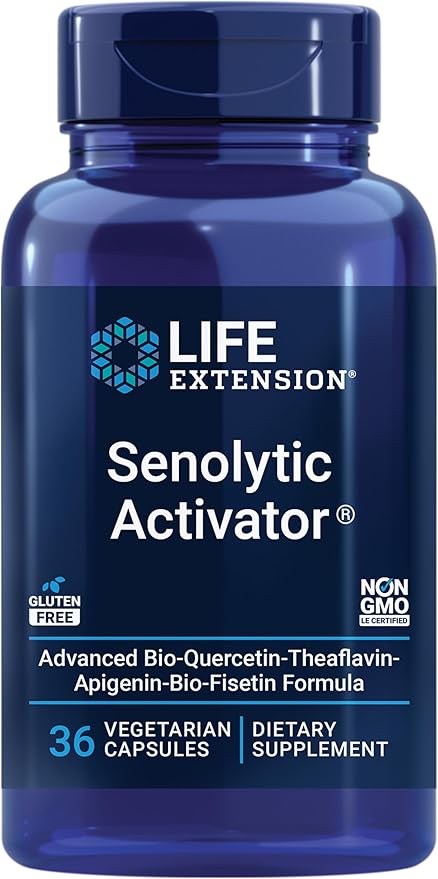 Life Extension Senolytic Activator with Quercetin & Fisetin - For Immune Support, Anti-Aging & Longevity - 36 Vegetarian Capsules & 30 Vegetarian Capsules of Bio-Fisetin for Cellular Health & Cognitive Health