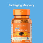 Puritan's Pride Premium Lutigold™ Lutein Carotenoid 20mg with Zeaxanthin for Men and Women, Dietary Supplement for Eye Health Support, 8 Month Supply, 120 Easy-to-Swallow Softgels