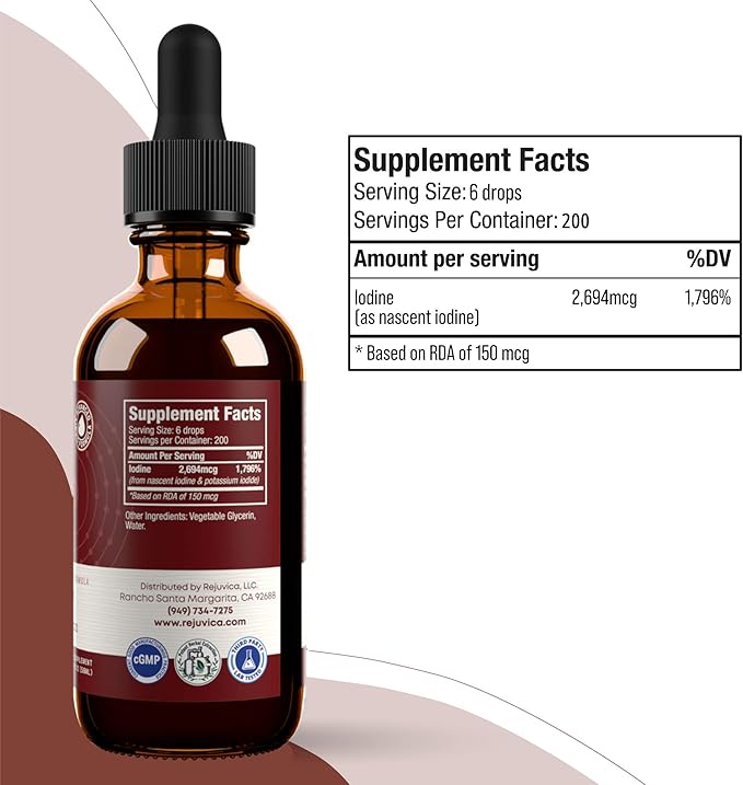 Rejuvica Health Active Iodine + Active B12 Bundle - Energy Support Bundle - Advanced Liquid Delivery