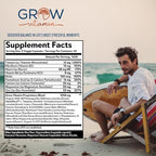 Grow Vitamin Adrenal Stress Advanced Formula, Organic KSM-66 Ashwagandha with AlphaWave L-Theanine, 5-HTP, Magnesium Blend - Everyday Stress Relief, Mood Support, Cognitive, Brain Health, 90 Capsules
