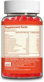 Vitamin B Complex Gummies for Women & Men - Vitamin B12, B1, B2, B3, B5, B6, B7 & B9 - B Complex with Vitamin C & Choline - Energy & Immune Support* - Vegan, Sugar Free, Peach Flavor - 60 Gummies