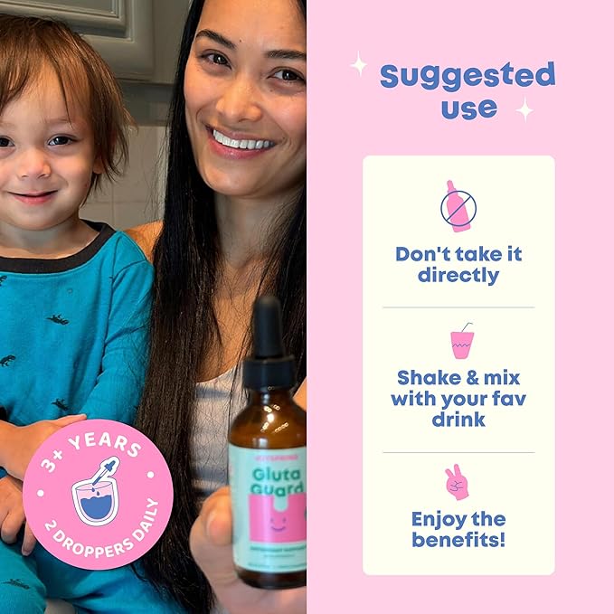 JoySpring Liposomal Glutathione Supplement for Kids | Supports Speech and Eye Contact | 50 MG Antioxidant L-Glutathione Drops | 2 oz Liquid Detox Supplement