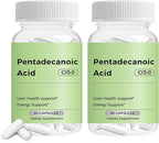 Pentadecanoic Acid, Pentadecanoic Acid Supplement, C15:0 Supplement, Cellular Metabolic Support & Immune System Enhancement, Premium High Altitude Sheep Milk Sourced 60 Capsule 2PCS